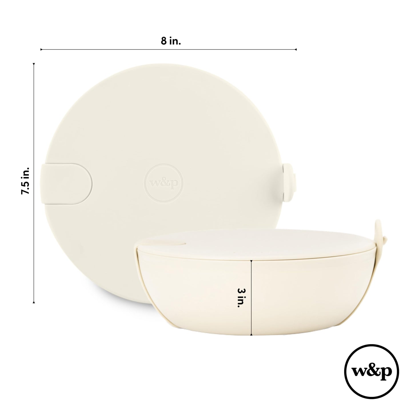 W&P Porter Ceramic Bowl Lunch Container w/ Protective Non-slip Exterior, Mint 1 Liter | Lid & Snap-tight Silicone Strap | Food Storage, Bento Box, Meal Prep | BPA-Free Ceramic