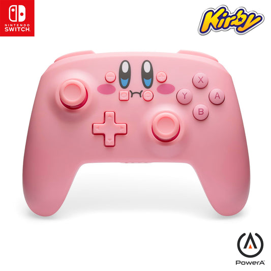 PowerA Wireless Controller for Nintendo Switch – Kirby Mouthful, Nintendo Switch - OLED Model, Nintendo Switch Lite, Gamepad, game controller, Bluetooth controller, motion controls, officially licensed