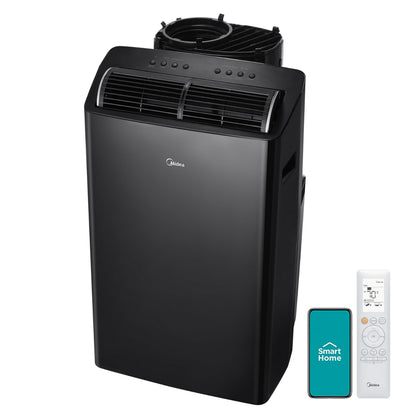 Midea 6,000 BTU ASHRAE (5,000 BTU SACC) Portable Air Conditioner, Cools up to 150 Sq. Ft., with Dehumidifier & Fan mode, Easy- to-use Remote Control & Window Installation Kit Included
