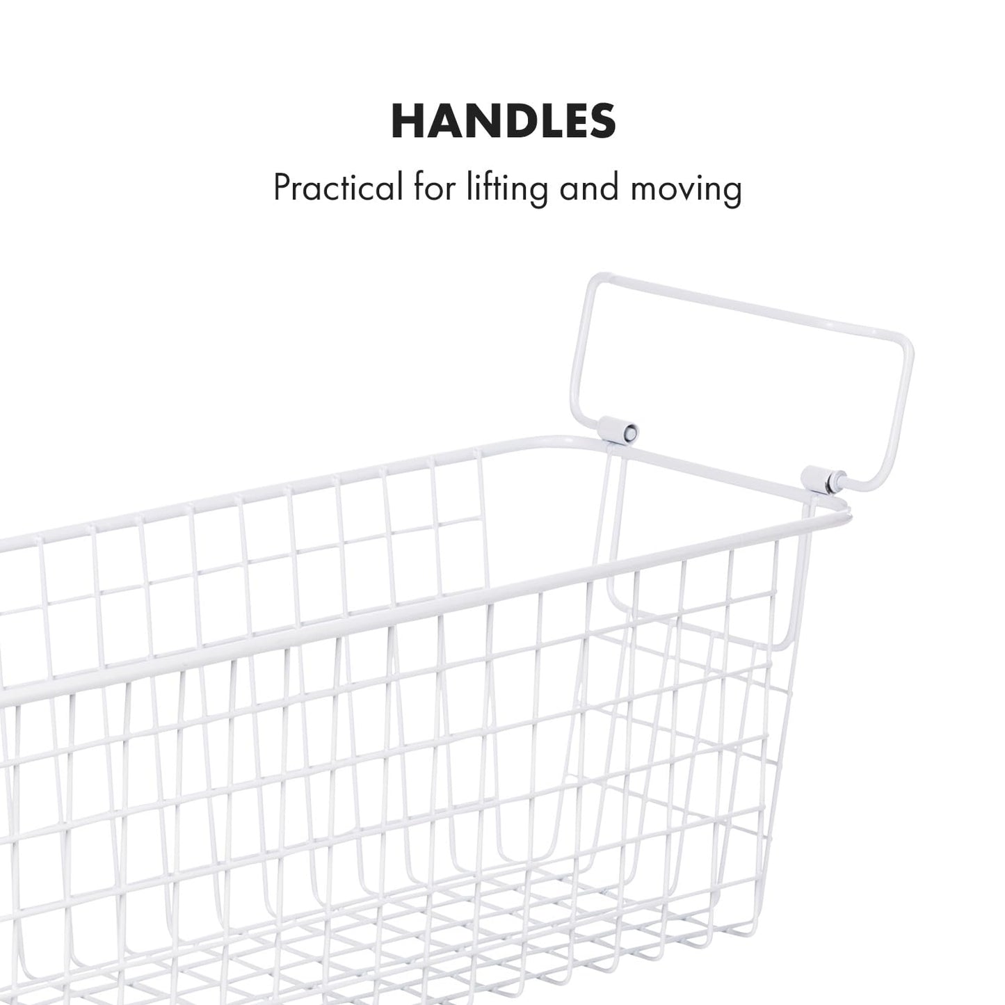 Granrosi XL Stackable Wire Baskets for Organizing - Set of 2