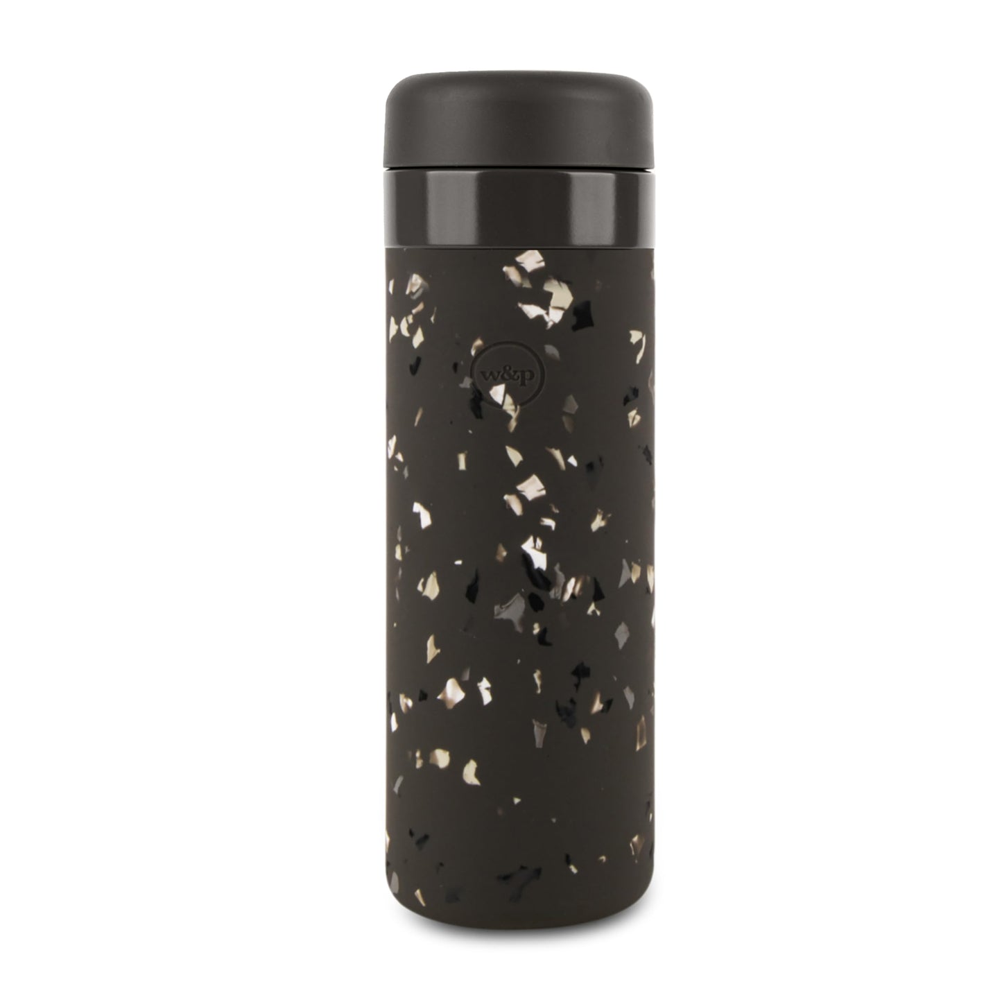 W&P Porter Insulated Bottle 16 oz | Clean Taste Ceramic Coating for Water, Coffee, & Tea | Wide Mouth Vacuum Insulated | Dishwasher Safe, Blush Terrazzo