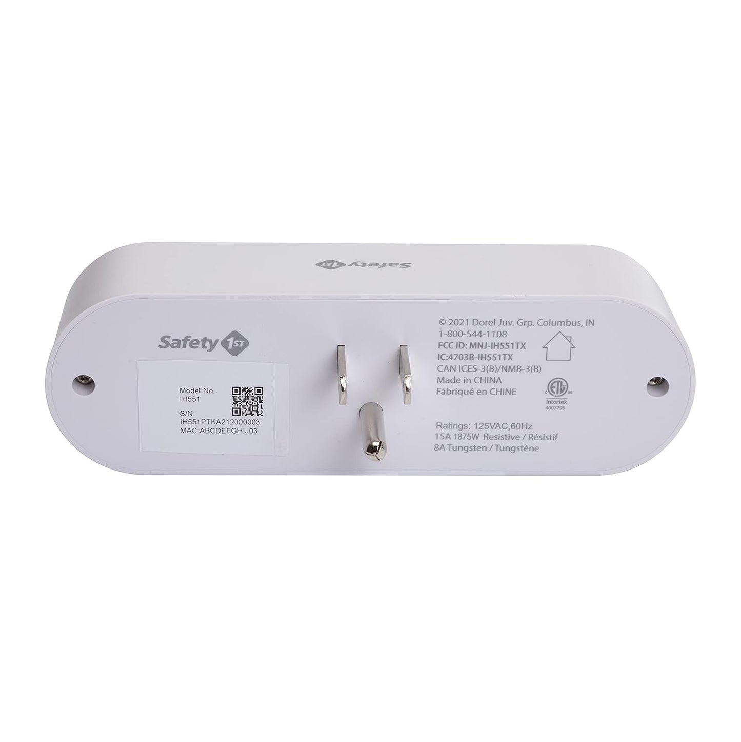 Safety 1st Connected Dual Smart Outlet — Wi-Fi Plug, No Hub Required, Independently Controllable Outlets, Timer & Schedule, ETL Certified, Wi-Fi Controlled, iOS and Android Compatible