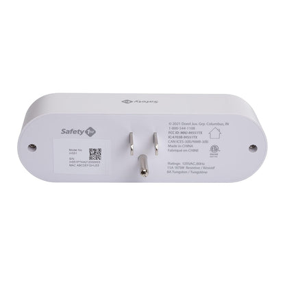 Safety 1st Connected Dual Smart Outlet — Wi-Fi Plug, No Hub Required, Independently Controllable Outlets, Timer & Schedule, ETL Certified, Wi-Fi Controlled, iOS and Android Compatible