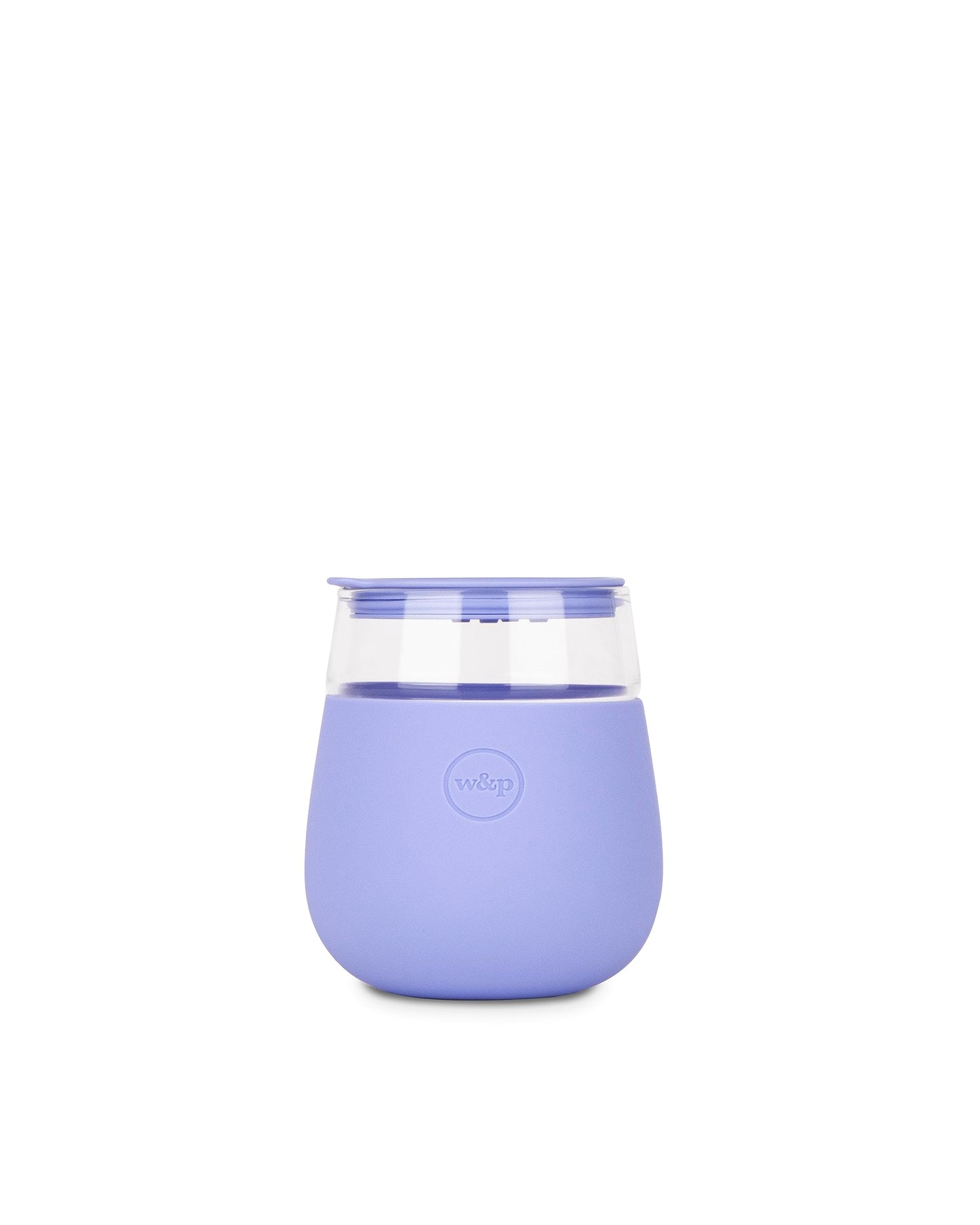 W&P Porter Glass Wide Mouth Bottle w/ Protective Silicone Sleeve | Blush 16 Ounces | On-the-Go | Reusable Bottle | Portable and Lightweight | Dishwasher Safe