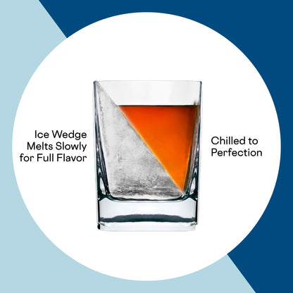 Corkcicle Premium Whiskey Wedge Glass w/Silicone Mold, 9 oz
