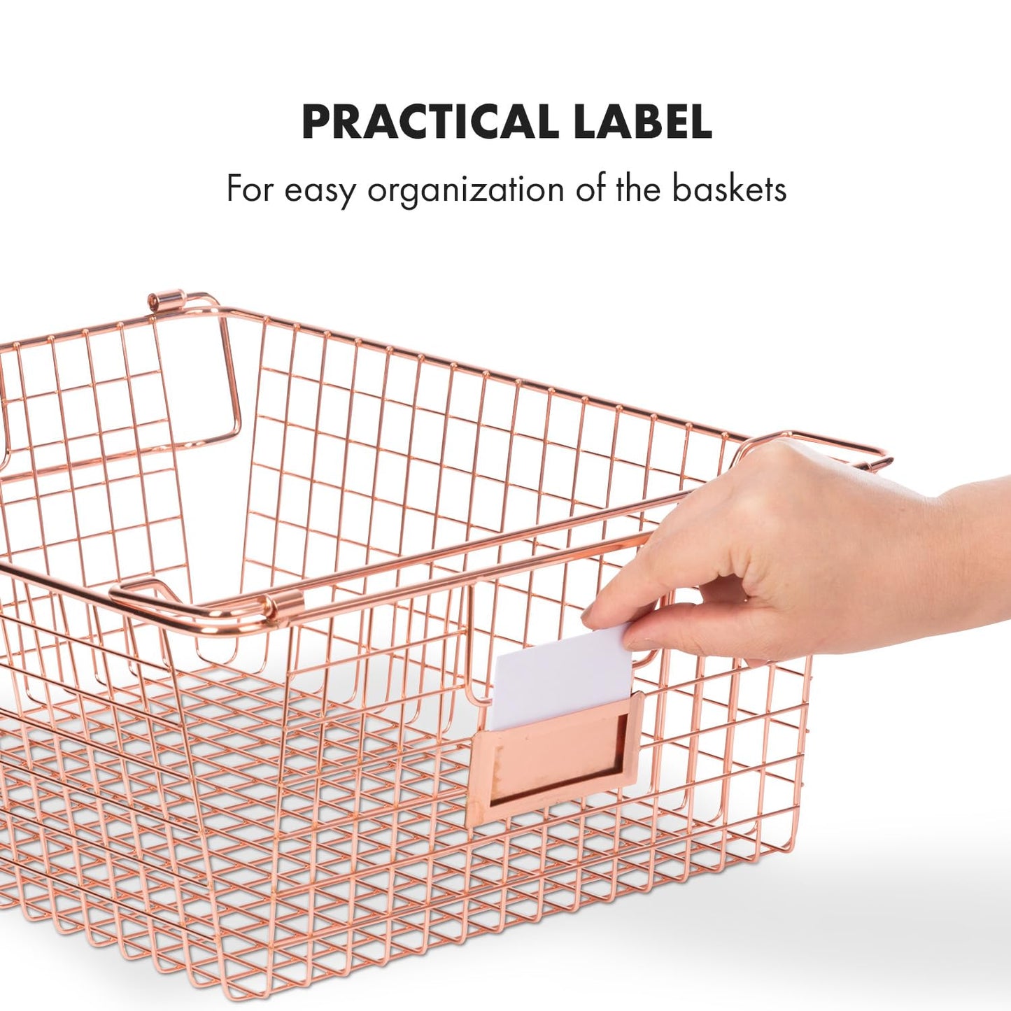 Granrosi XL Stackable Wire Baskets for Organizing - Set of 2