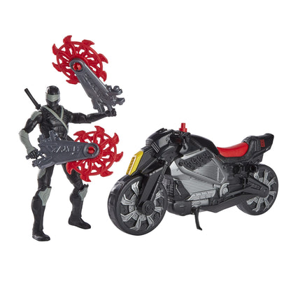 G.I. Joe Origins Snake Eyes, Stealth Cycle Figure 4+