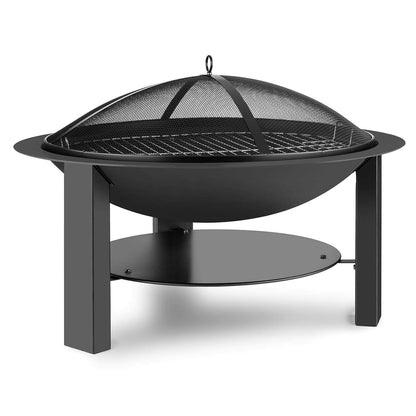 BLUMFELDT Mithras Brazier Firepit - 30" Pit, 24" Grill Tray
