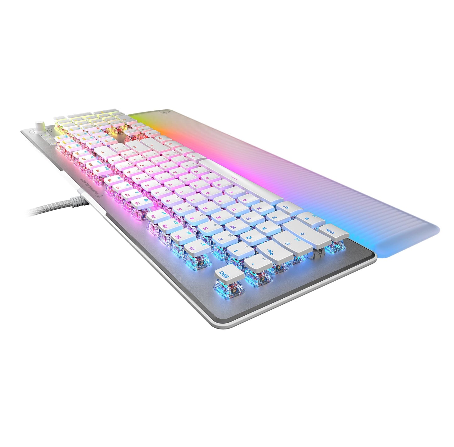 Turtle Beach Vulcan II Max – Optical-Mechanical PC Gaming Keyboard, Customizable RGB Illuminated Keys and Palm Rest, Smart Keys, Titan II Smooth Linear Switches, 200M Keystroke Durability – Black