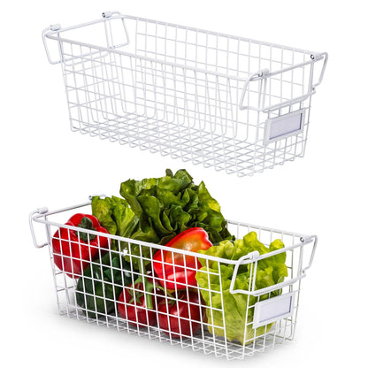 Granrosi XL Stackable Wire Baskets for Organizing - Set of 2