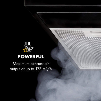 KLARSTEIN Contempo Neo - Under-Mounted Cooker Hood Extractor, Recirculation Width 90 CM, Maximum Exhaust Power 175 m³/h, SenseControl, Integrated Touch Control, LED Cooker Lights, Elegant Design
