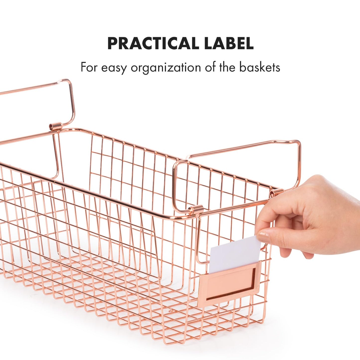 Granrosi XL Stackable Wire Baskets for Organizing - Set of 2