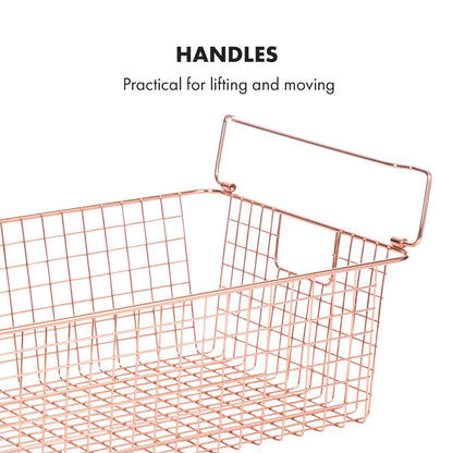 Granrosi XL Stackable Wire Baskets for Organizing - Set of 2