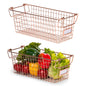 Granrosi XL Stackable Wire Baskets for Organizing - Set of 2