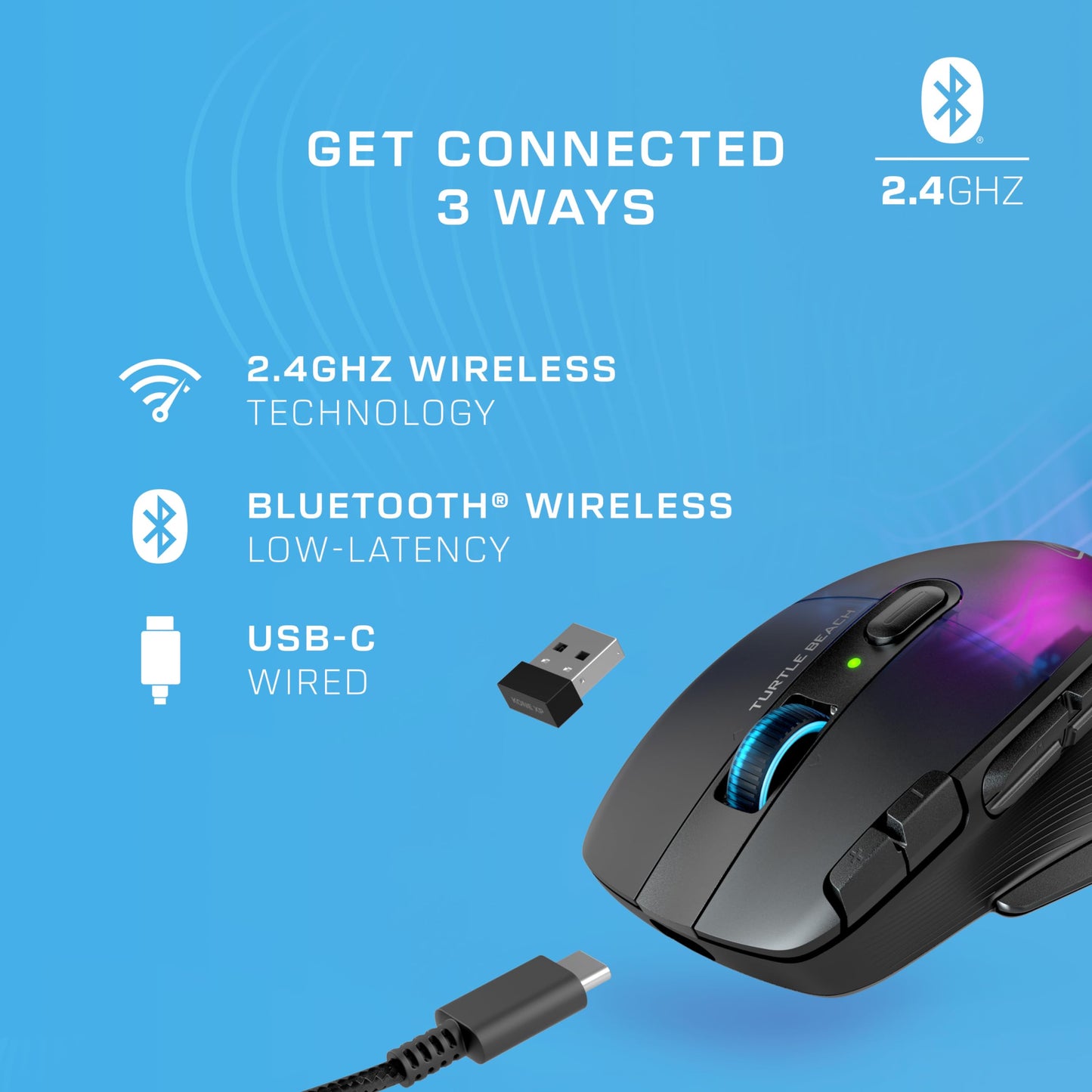 Turtle Beach Kone XP Air Wireless  RGB Gaming Mouse