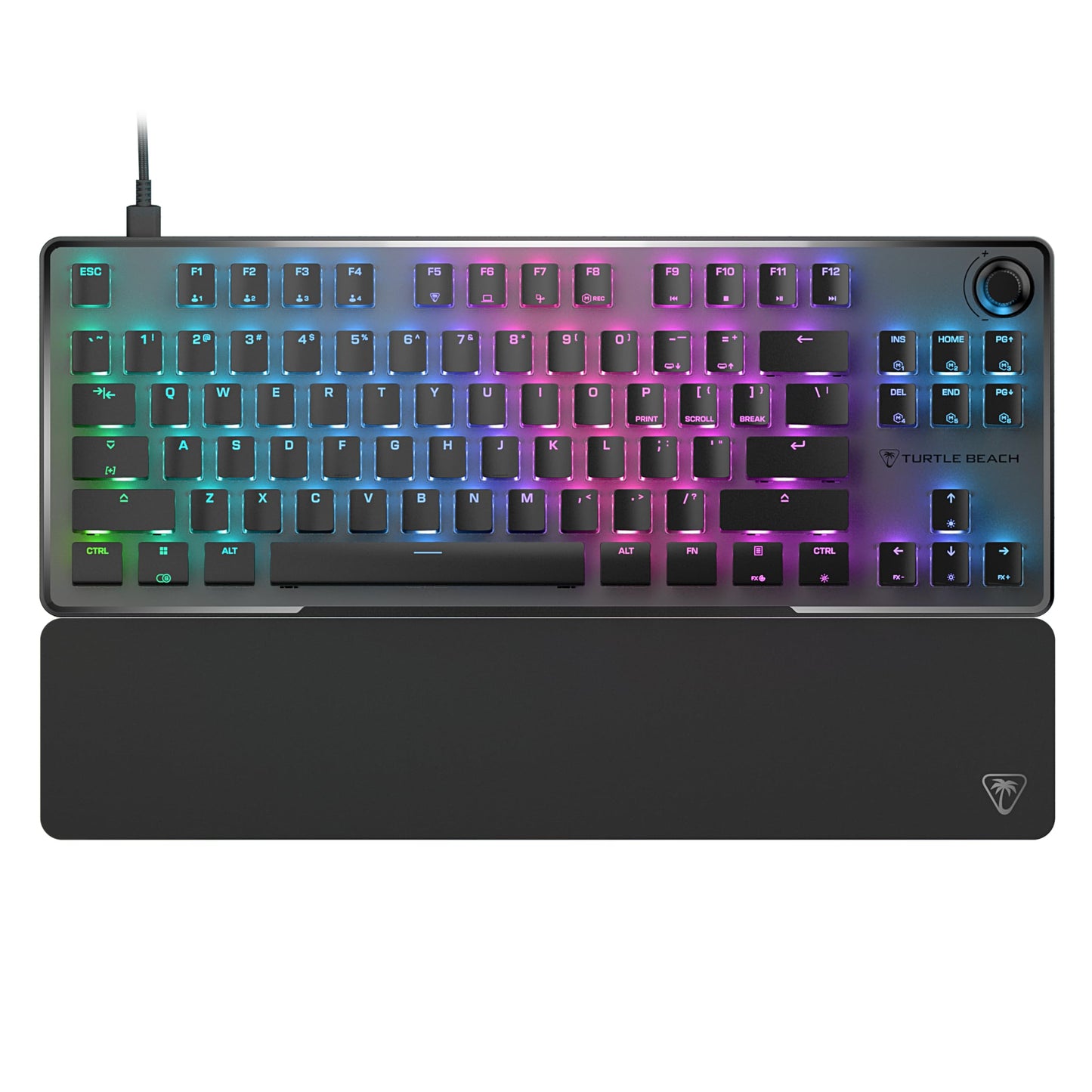 Turtle Beach Vulcan II Max – Optical-Mechanical PC Gaming Keyboard, Customizable RGB Illuminated Keys and Palm Rest, Smart Keys, Titan II Smooth Linear Switches, 200M Keystroke Durability – Black