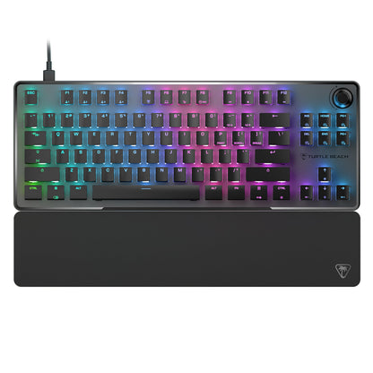 Turtle Beach Vulcan II Max – Optical-Mechanical PC Gaming Keyboard, Customizable RGB Illuminated Keys and Palm Rest, Smart Keys, Titan II Smooth Linear Switches, 200M Keystroke Durability – Black