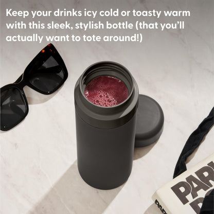 W&P Porter Insulated Bottle 16 oz | Clean Taste Ceramic Coating for Water, Coffee, & Tea | Wide Mouth Vacuum Insulated | Dishwasher Safe, Blush Terrazzo