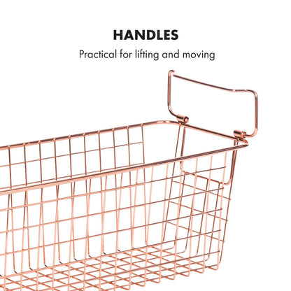 Granrosi XL Stackable Wire Baskets for Organizing - Set of 2