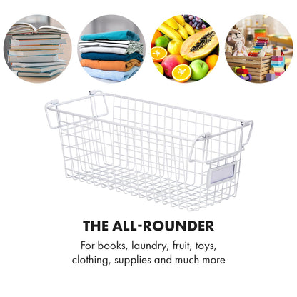 Granrosi XL Stackable Wire Baskets for Organizing - Set of 2