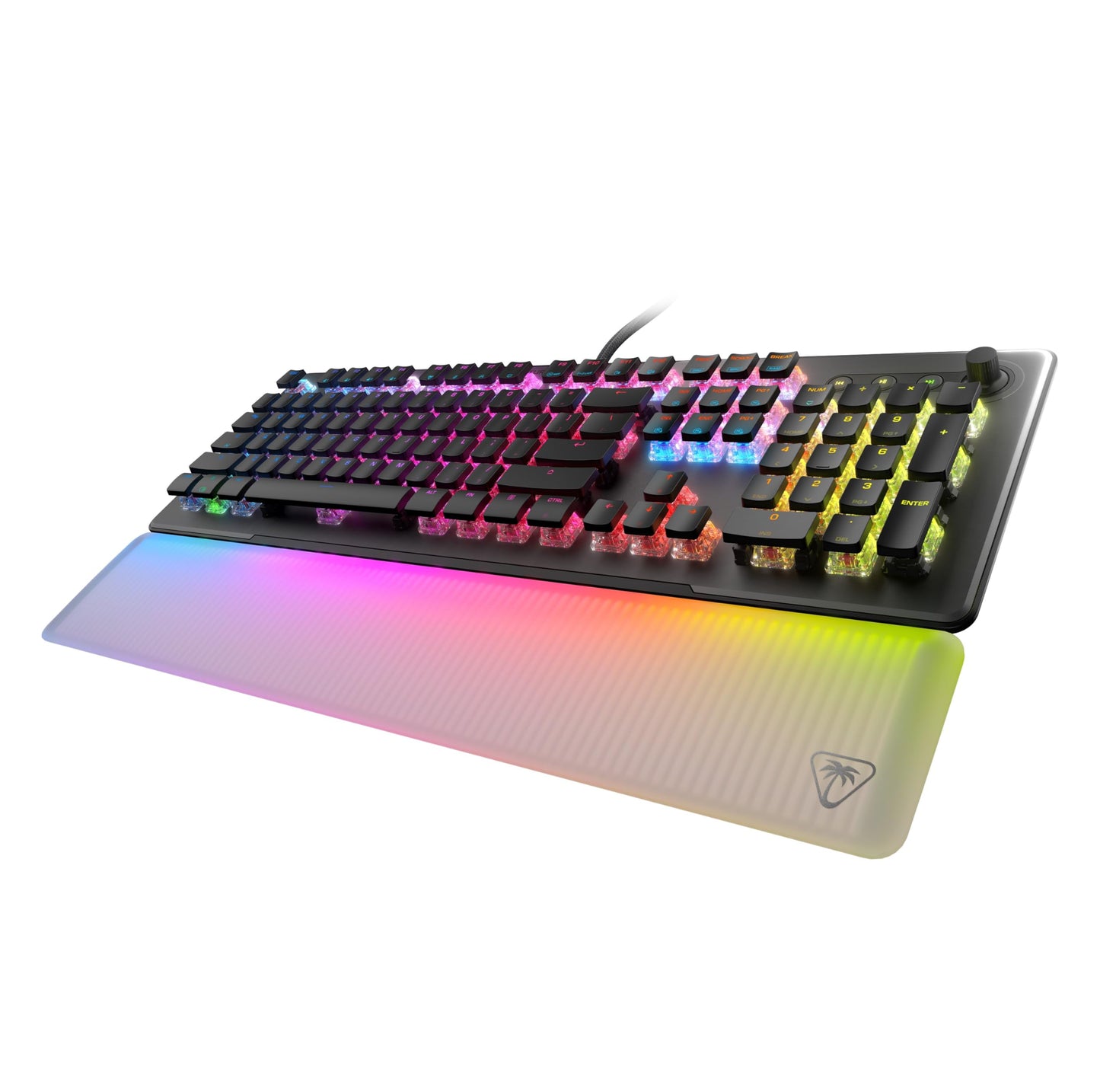 Turtle Beach Vulcan II Max – Optical-Mechanical PC Gaming Keyboard, Customizable RGB Illuminated Keys and Palm Rest, Smart Keys, Titan II Smooth Linear Switches, 200M Keystroke Durability – Black