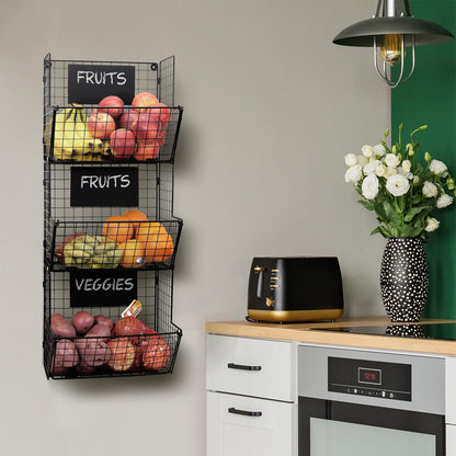 Granrosi XL Stackable Wire Baskets for Organizing - Set of 2