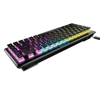 Turtle Beach Vulcan II Max – Optical-Mechanical PC Gaming Keyboard, Customizable RGB Illuminated Keys and Palm Rest, Smart Keys, Titan II Smooth Linear Switches, 200M Keystroke Durability – Black