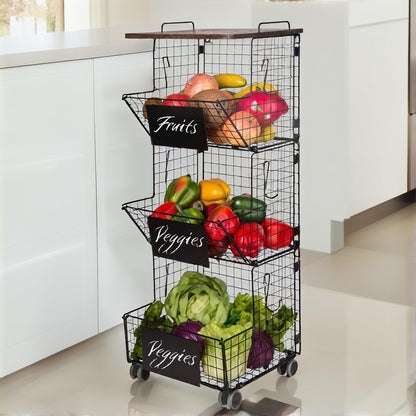 Granrosi XL Stackable Wire Baskets for Organizing - Set of 2