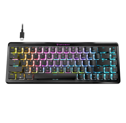 Turtle Beach Vulcan II Max – Optical-Mechanical PC Gaming Keyboard, Customizable RGB Illuminated Keys and Palm Rest, Smart Keys, Titan II Smooth Linear Switches, 200M Keystroke Durability – Black