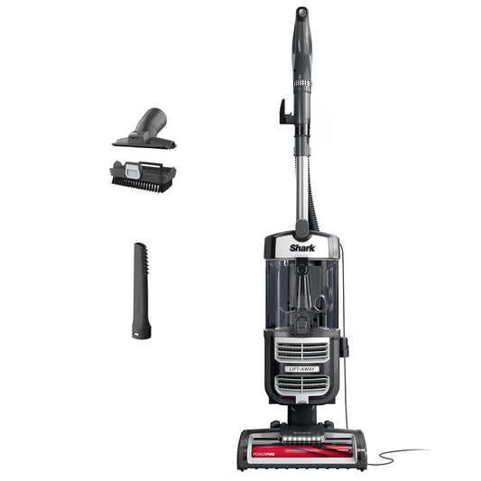 SHARK UV730 Navigator Lift-Away Upright Vacuum, PowerFins HairPro Self-Cleaning Brushroll, HEPA Filter with Anti-Allergen Technology, LED Headlights, Swivel Steering, Gray
