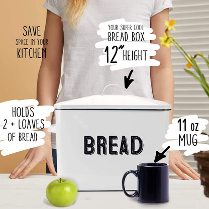 Granrosi Large Bread Box for Kitchen Countertop
