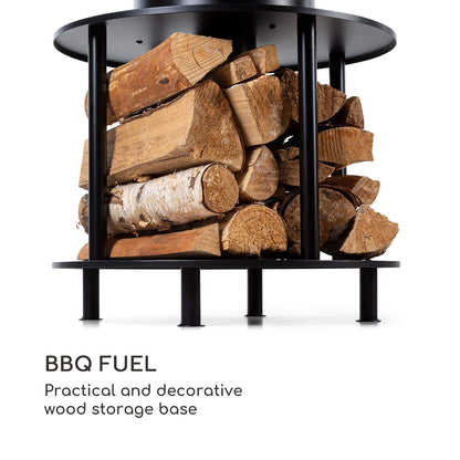 BLUMFELDT Wood Stock 2-in-1 Fire Bowl & BBQ Grill