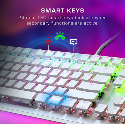 Turtle Beach Vulcan II Max – Optical-Mechanical PC Gaming Keyboard, Customizable RGB Illuminated Keys and Palm Rest, Smart Keys, Titan II Smooth Linear Switches, 200M Keystroke Durability – Black