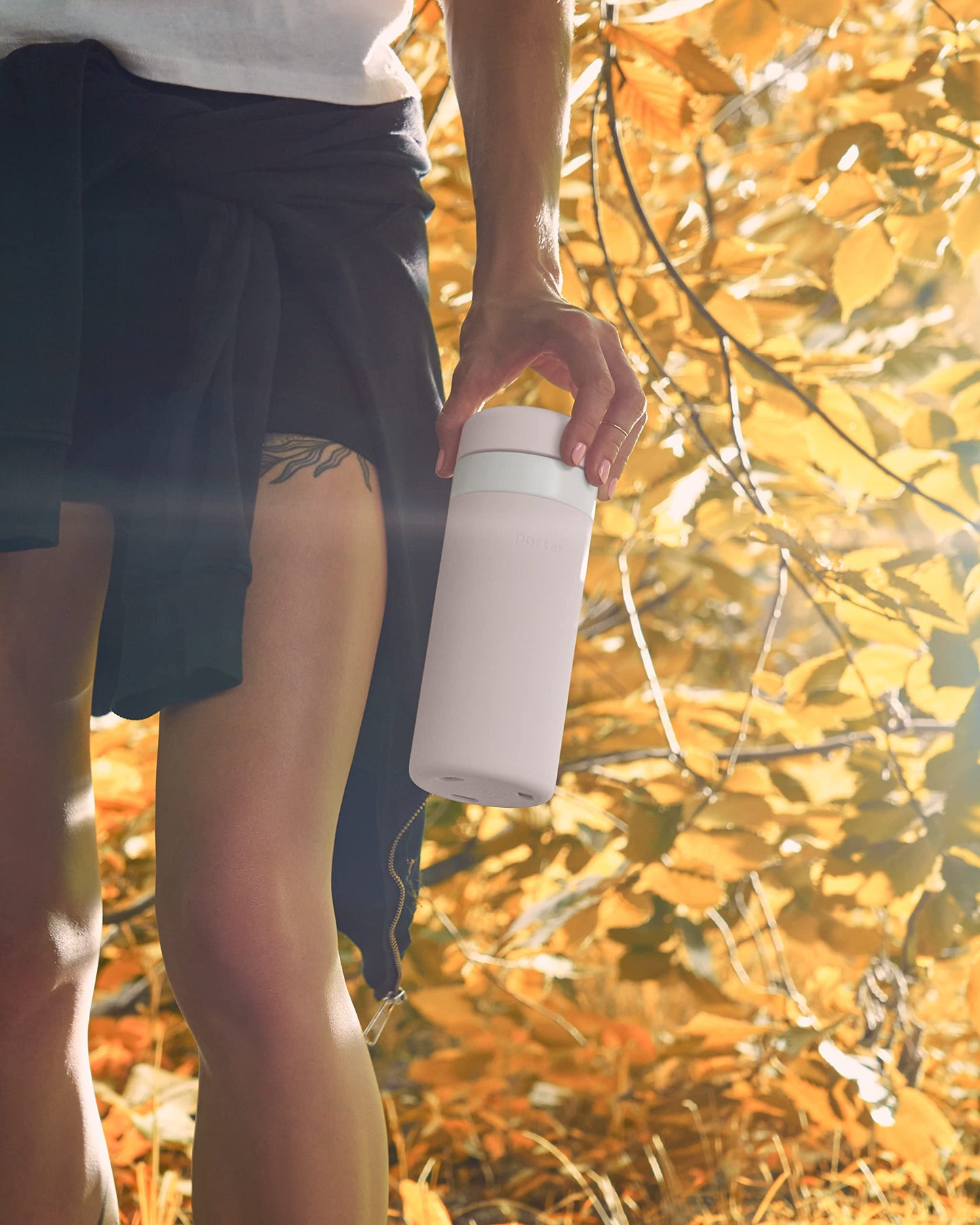 W&P Porter Insulated Bottle 16 oz | Clean Taste Ceramic Coating for Water, Coffee, & Tea | Wide Mouth Vacuum Insulated | Dishwasher Safe, Blush Terrazzo