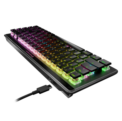 Turtle Beach Vulcan II Max – Optical-Mechanical PC Gaming Keyboard, Customizable RGB Illuminated Keys and Palm Rest, Smart Keys, Titan II Smooth Linear Switches, 200M Keystroke Durability – Black