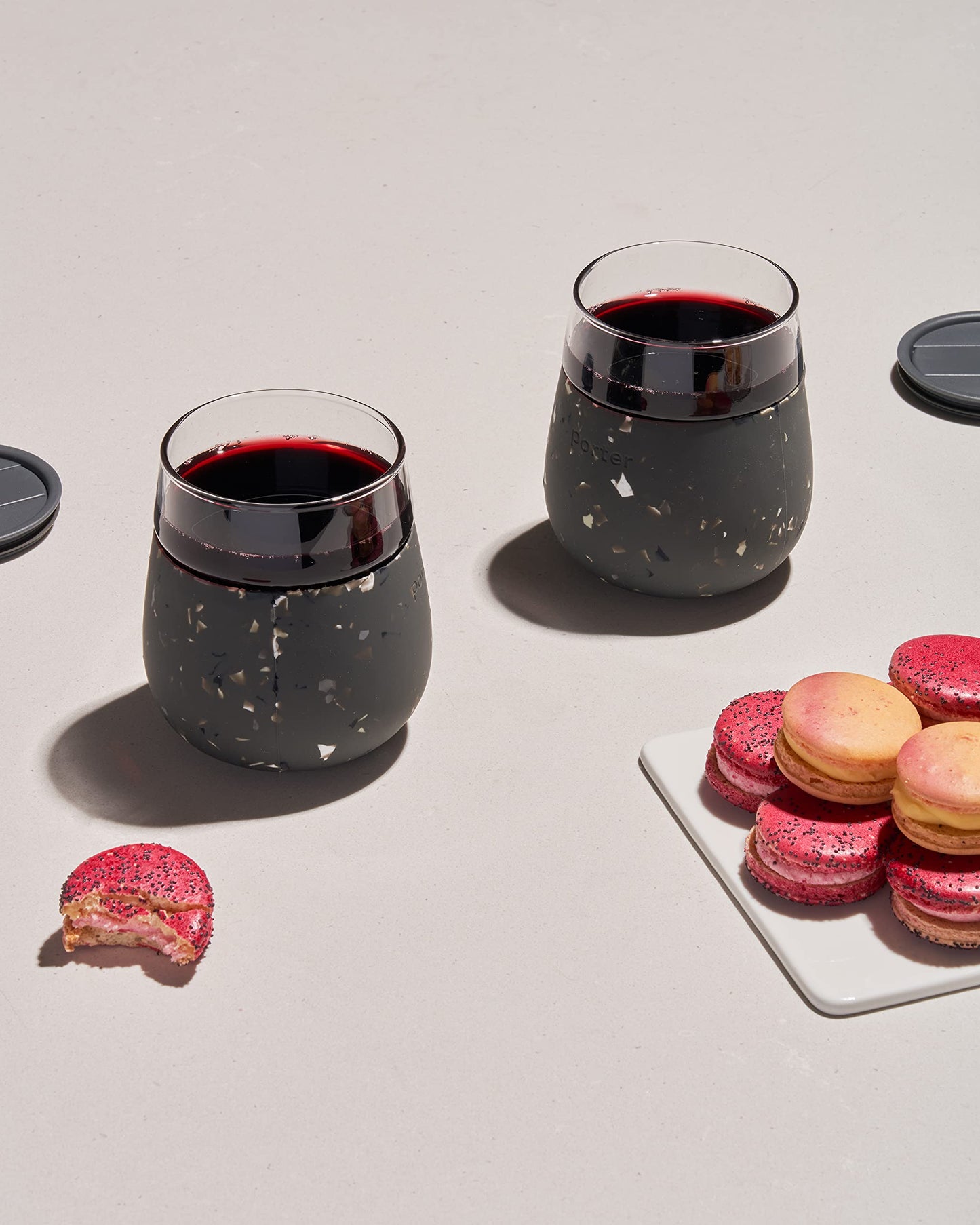 W&P Porter Glass Wide Mouth Bottle w/ Protective Silicone Sleeve | Blush 16 Ounces | On-the-Go | Reusable Bottle | Portable and Lightweight | Dishwasher Safe