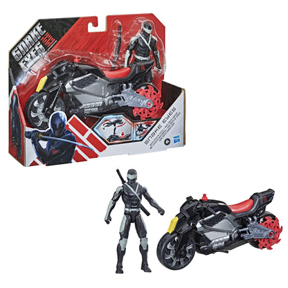 G.I. Joe Origins Snake Eyes, Stealth Cycle Figure 4+