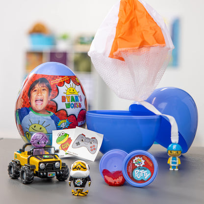 RYAN'S WORLD Mega Microverse Egg - Series 4; Filled with Mystery Surprises; Skydiver Ryan and Exclusive Vehicles; A Must Have for Any Ryan Fan