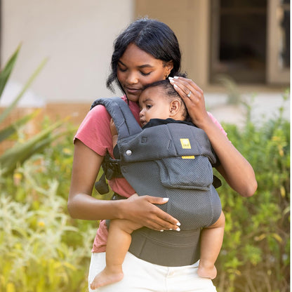 LÍLLÉbaby Complete Airflow Ergonomic 6-in-1 Baby Carrier Newborn to Toddler - with Lumbar Support - for Children 7-45 Pounds - 360 Degree Baby Wearing - Inward and Outward Facing - Charcoal
