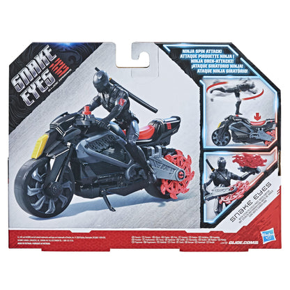 G.I. Joe Origins Snake Eyes, Stealth Cycle Figure 4+
