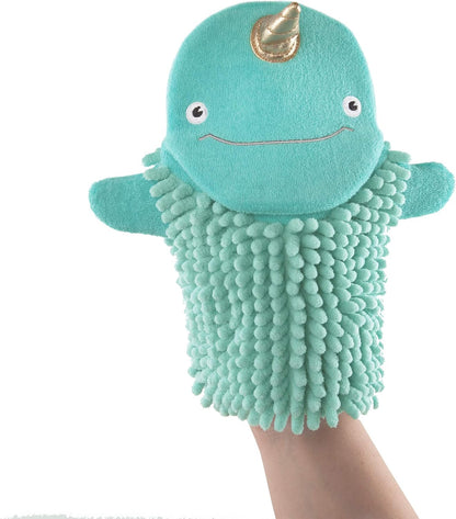 Baby Aspen Four-Piece Narwhal Bath Gift Set, Blue, One Size