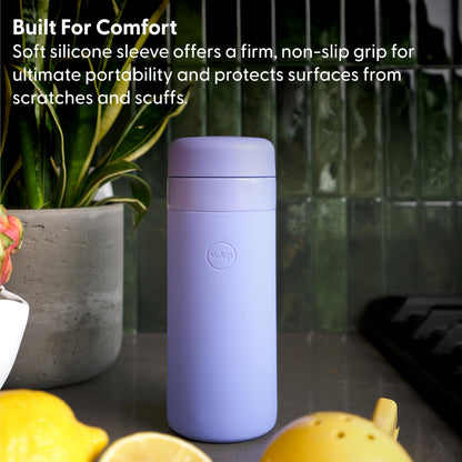 W&P Porter Insulated Bottle 16 oz | Clean Taste Ceramic Coating for Water, Coffee, & Tea | Wide Mouth Vacuum Insulated | Dishwasher Safe, Blush Terrazzo