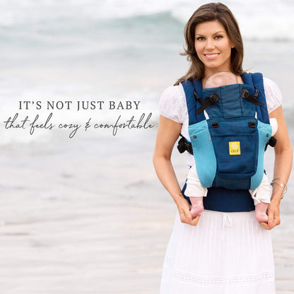 LÍLLÉbaby Complete Airflow 6-in-1 Ergonomic Baby Carrier, Newborn to Toddler, Lumbar Support, 7-45lbs, Aqua
