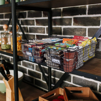 Granrosi XL Stackable Wire Baskets for Organizing - Set of 2