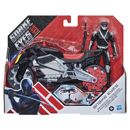 G.I. Joe Origins Snake Eyes, Stealth Cycle Figure 4+