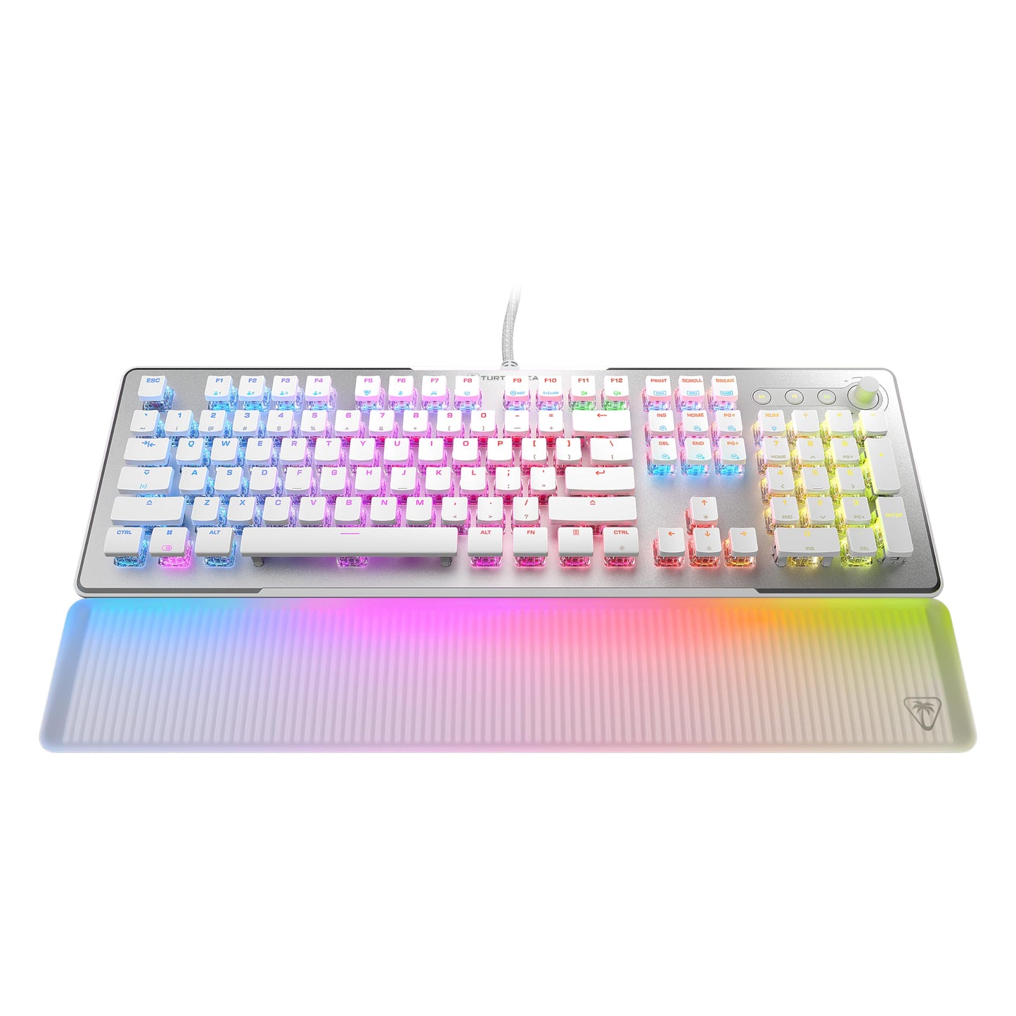 Turtle Beach Vulcan II Max – Optical-Mechanical PC Gaming Keyboard, Customizable RGB Illuminated Keys and Palm Rest, Smart Keys, Titan II Smooth Linear Switches, 200M Keystroke Durability – Black