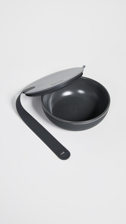 W&P Porter Ceramic Bowl Lunch Container w/ Protective Non-slip Exterior, Mint 1 Liter | Lid & Snap-tight Silicone Strap | Food Storage, Bento Box, Meal Prep | BPA-Free Ceramic