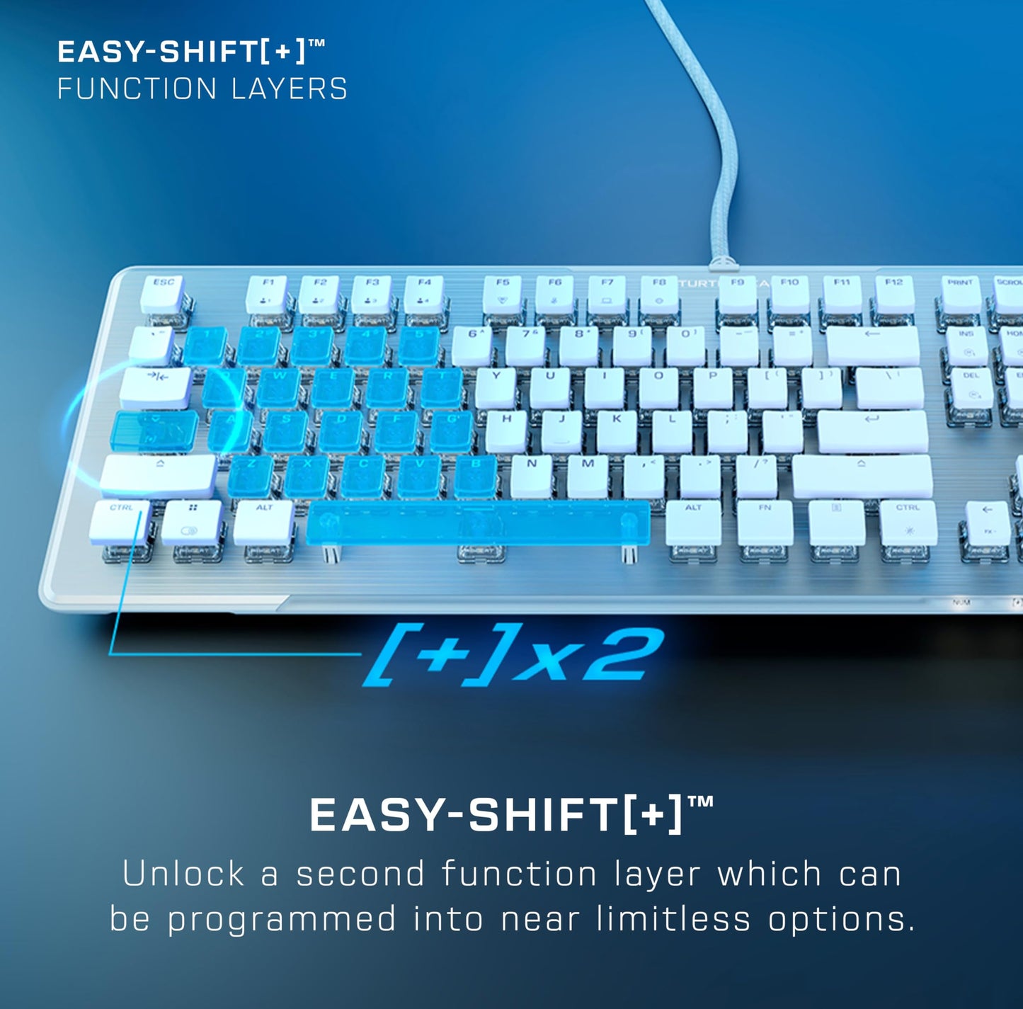 Turtle Beach Vulcan II Max – Optical-Mechanical PC Gaming Keyboard, Customizable RGB Illuminated Keys and Palm Rest, Smart Keys, Titan II Smooth Linear Switches, 200M Keystroke Durability – Black