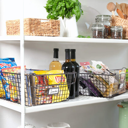 Granrosi XL Stackable Wire Baskets for Organizing - Set of 2
