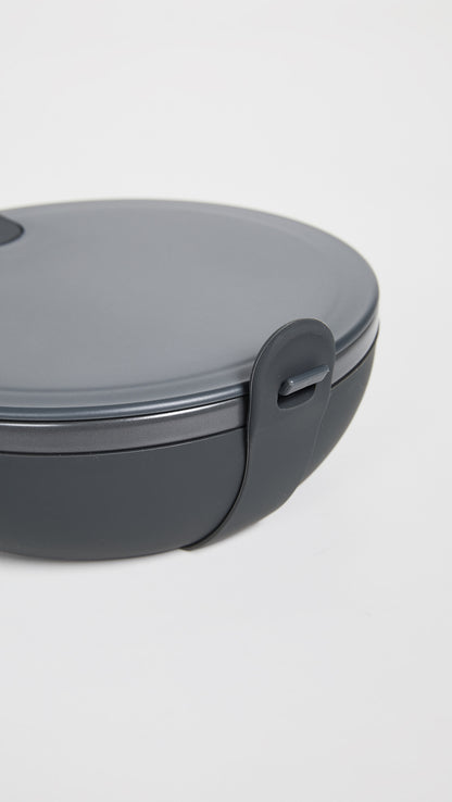W&P Porter Ceramic Bowl Lunch Container w/ Protective Non-slip Exterior, Mint 1 Liter | Lid & Snap-tight Silicone Strap | Food Storage, Bento Box, Meal Prep | BPA-Free Ceramic